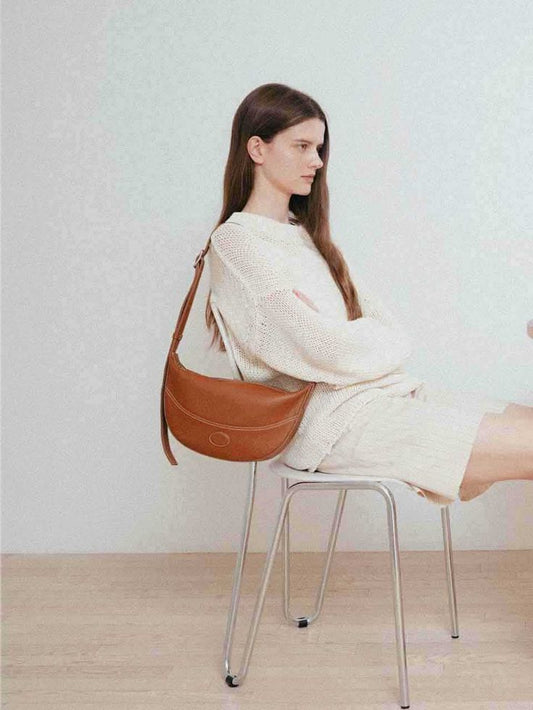 Half-Moon Crossbody - Cognac